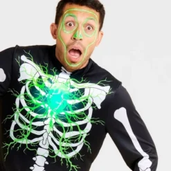 Adult Glows Under Blacklight Light Up Electric Bones Skeleton Costume - Hyde And EEK! Boutique™ -Halloween Supplies Store GUEST 003839f3 400d 4e7c 95e5 a28361ca152f