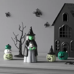 Small Ceramic Witch Figural With Jack O'Lantern - Hyde And EEK! Boutique™