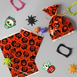 12ct Pumpkin Cello Bag Party Favors - Hyde And EEK! Boutique™