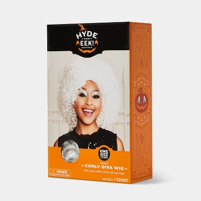 Adult Curly Diva White Halloween Costume Wig - Hyde And EEK! Boutique™ 1 Adult Curly Diva White Halloween Costume Wig - Hyde And EEK! Boutique™
