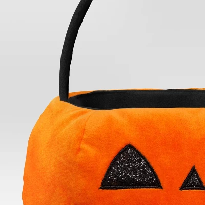 Halloween Pumpkin Round Polyester Trick Or Treat Decorative Bling Basket - Hyde And EEK! Boutique™ 3 Halloween Pumpkin Round Polyester Trick Or Treat Decorative Bling Basket - Hyde And EEK! Boutique™ - Image 3