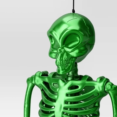 24" Poseable Alien Skeleton Halloween Decorative Prop Ghoulish Glow Green - Hyde And EEK! Boutique™ 2 24" Poseable Alien Skeleton Halloween Decorative Prop Ghoulish Glow Green - Hyde And EEK! Boutique™ - Image 2