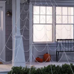 25' Glows Under Blacklight Mega Spiderweb Halloween Decorative Prop White - Hyde And EEK! Boutique™