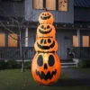 9' Tall Jack Stacked Pumpkins Inflatable Halloween Decoration Orange - Hyde And EEK! Boutique™