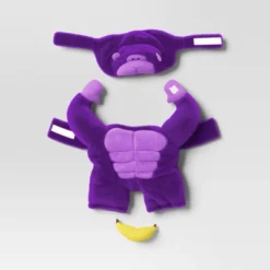 Halloween Gorilla Dog And Cat Frontal Costume With Banana Toy - Hyde And EEK! Boutique™