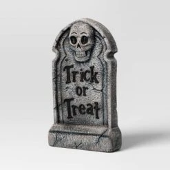 21" 'Trick Or Treat' Lit Plastic Tombstones Halloween Decorative Prop Gray - Hyde And EEK! Boutique™ -Halloween Supplies Store GUEST 36e99858 7668 4e63 bfa3 5b478c5554d5