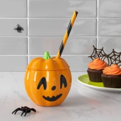 12 Fl Oz Halloween Figural Pumpkin Tumbler - Hyde And EEK! Boutique™