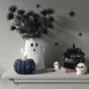 13.75" Large Metal Ghost Planter Halloween Decorative Prop White - Hyde And EEK! Boutique™