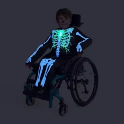 Light Up Glows Under Blacklight Electric Bones Skeleton Adaptive Kids' Costume - Hyde And EEK! Boutique™