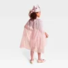 3pc Kids' Elevated Princess Costume Apparel Kit With Crown Pink - Hyde And EEK! Boutique™