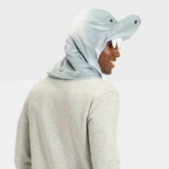 Adult Snood Shark Halloween Costume Headwear - Hyde And EEK! Boutique™ Gray