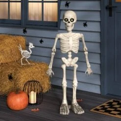 3' Animated Skeleton Halloween Decorative Prop Off-White - Hyde And EEK! Boutique™