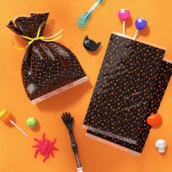 12ct Orange Sparkle Cello Bag Party Favors - Hyde And EEK! Boutique™