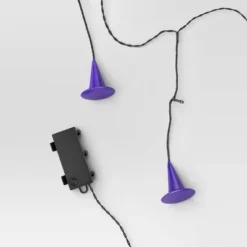 20ct Plastic Witch Hat Halloween Indoor Outdoor Novelty Icicle String Lights Purple LEDs - Hyde And EEK! Boutique™ -Halloween Supplies Store GUEST 52813511 6272 4f0f a08e 6a80bc98a91e