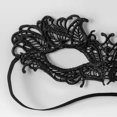 Adult Black Lace Masquerade Halloween Costume Mask - Hyde And EEK! Boutique™ 1 Adult Black Lace Masquerade Halloween Costume Mask - Hyde And EEK! Boutique™