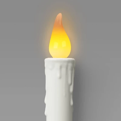 6ct 7" LED Battery Operated Color Changing Hanging Candle Lights Halloween Decorative Prop White - Hyde And EEK! Boutique™ 3 6ct 7" LED Battery Operated Color Changing Hanging Candle Lights Halloween Decorative Prop White - Hyde And EEK! Boutique™ - Image 3