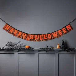 6' Happy Halloween With Tinsel Party Word Banner - Hyde And EEK! Boutique™