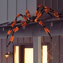 5' LED Lit Hanging Spider - Hyde And EEK! Boutique™: Battery Operated, Indoor/Outdoor Décor