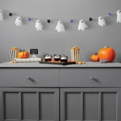 72" Iridescent Ghost Decorative Wall Garland White - Hyde And EEK! Boutique™