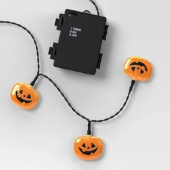 20ct LED Battery Operated Iridescent Pumpkin Halloween Indoor Outdoor Novelty String Lights Black/White - Hyde And EEK! Boutique™ -Halloween Supplies Store GUEST 62669d2c 668d 4f35 81bf d61f578ff752