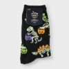 Women's Glow-in-the-Dark Trick-or-Treat Dinosaur Halloween Crew Socks - Hyde And EEK! Boutique™ Black 4 - 10