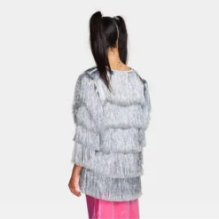 Adult Halloween Humor Costume Disco Jacket - Hyde And EEK! Boutique™ Metallic Silver One Size Fits Most