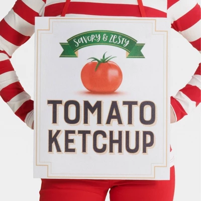 Adult Ketchup Halloween Costume Accessory Set - Hyde And EEK! Boutique™: Polyester, Red 2 Adult Ketchup Halloween Costume Accessory Set - Hyde And EEK! Boutique™: Polyester, Red - Image 2