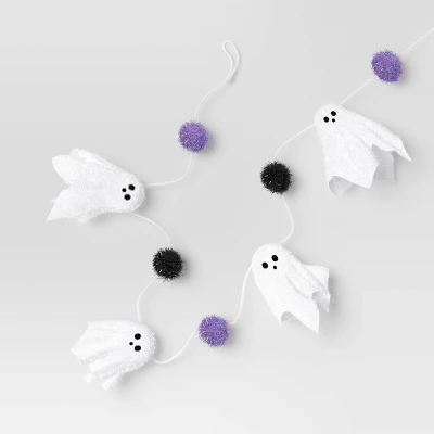 72" Iridescent Ghost Decorative Wall Garland White - Hyde And EEK! Boutique™ 2 72" Iridescent Ghost Decorative Wall Garland White - Hyde And EEK! Boutique™ - Image 2