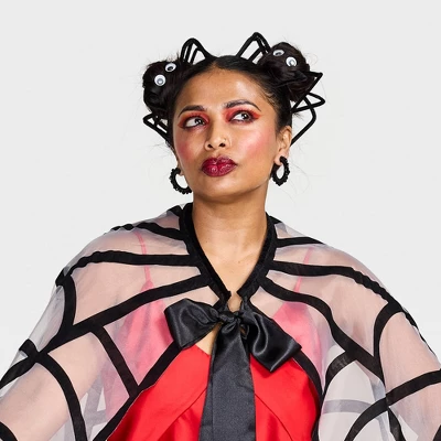 Adult Spider Witch Halloween Costume Cape - Hyde And EEK! Boutique™ Black 2 Adult Spider Witch Halloween Costume Cape - Hyde And EEK! Boutique™ Black - Image 2