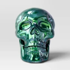 10" Large Plated Skull Halloween Decorative Prop - Hyde And EEK! Boutique™ -Halloween Supplies Store GUEST 787a8d5f 99bf 4325 9a81 354dd39b9e53