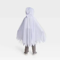 Kids' Ghost Cape Halloween Costume - Hyde And EEK! Boutique™: White Polyester, Ages 3+