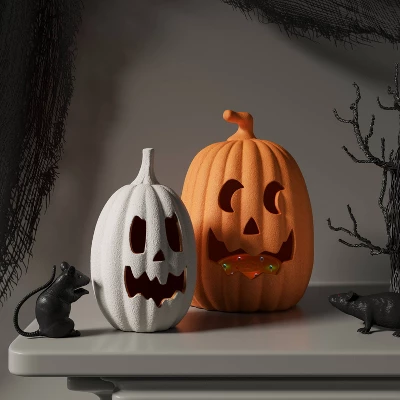 3.5" Color Changing LED Light Halloween Decorative Prop Orange - Hyde And EEK! Boutique™ 1 3.5" Color Changing LED Light Halloween Decorative Prop Orange - Hyde And EEK! Boutique™