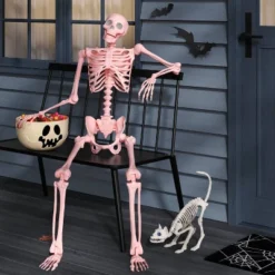 60" Poseable Skeleton Halloween Decorative Prop Blush Pink - Hyde And EEK! Boutique™