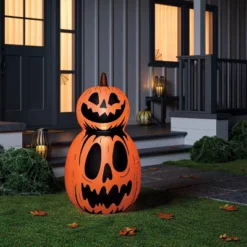 3.5' Double Stacked Jack Airblown Inflatable Halloween Decoration Orange - Hyde And EEK! Boutique™