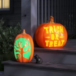 16" Lit Pumpkin Creepy Tree With Timer Full Blow Mold Halloween Decorative Prop - Hyde And EEK! Boutique™
