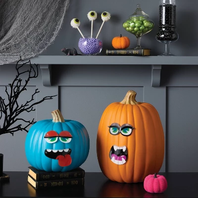 75pc Pumpkin Pusher Silly Face Halloween Decorative Prop Kit - Hyde And EEK! Boutique™ 1 75pc Pumpkin Pusher Silly Face Halloween Decorative Prop Kit - Hyde And EEK! Boutique™