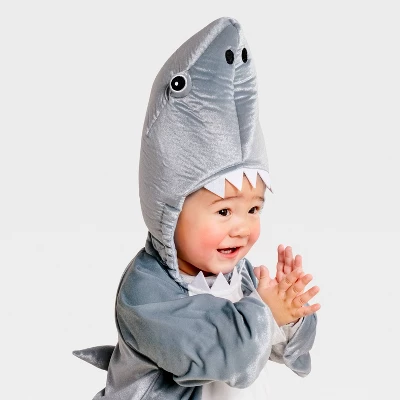 Infant And Toddler Shark Halloween Costume Pullover - Hyde And EEK! Boutique™ Gray/White 2 Infant And Toddler Shark Halloween Costume Pullover - Hyde And EEK! Boutique™ Gray/White - Image 2