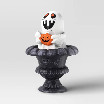 12" Rising Porch Pot Ghost Halloween Decorative Prop Black - Hyde And EEK! Boutique™ 2 12" Rising Porch Pot Ghost Halloween Decorative Prop Black - Hyde And EEK! Boutique™ - Image 2