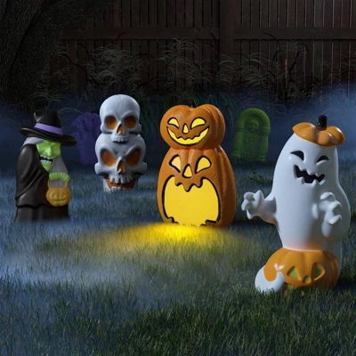 22" Light And Sound Pumpkin Jacks Outdoor Halloween Decorative Prop - Hyde And EEK! Boutique™: Battery-Powered 1 22" Light And Sound Pumpkin Jacks Outdoor Halloween Decorative Prop - Hyde And EEK! Boutique™: Battery-Powered