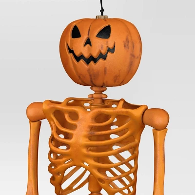 60" Poseable Lifesize Pumpkin Skeleton Halloween Decorative Prop Orange - Hyde And EEK! Boutique™ 2 60" Poseable Lifesize Pumpkin Skeleton Halloween Decorative Prop Orange - Hyde And EEK! Boutique™ - Image 2