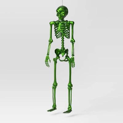 60" Posable Skeleton Halloween Decorative Prop Ghoulish Glow - Hyde And EEK! Boutique™ 1 60" Posable Skeleton Halloween Decorative Prop Ghoulish Glow - Hyde And EEK! Boutique™
