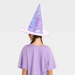 Adult Iridescent Sequin Witch Hat Costume Headwear - Hyde And EEK! Boutique™ Lavender