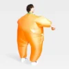 Adult Slam Dunk Pumpkin Halloween Costume Inflatable Suits - Hyde And EEK! Boutique™ Orange One Size Fits Most