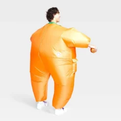 Adult Slam Dunk Pumpkin Halloween Costume Inflatable Suits - Hyde And EEK! Boutique™ Orange One Size Fits Most