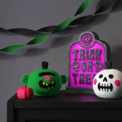 Fabric Pumpkin Monster Figurine - Hyde And EEK! Boutique™ Green