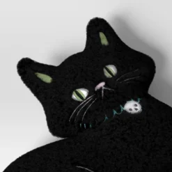 13"x13.5" Cat Novelty Shaped Throw Pillow Black - Hyde And EEK! Boutique™ -Halloween Supplies Store GUEST 9f078e92 c80a 4db1 be06 44af6705c4ca