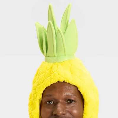 Adult Snood Pineapple Halloween Costume Headwear - Hyde And EEK! Boutique™ Green/Yellow 2 Adult Snood Pineapple Halloween Costume Headwear - Hyde And EEK! Boutique™ Green/Yellow - Image 2