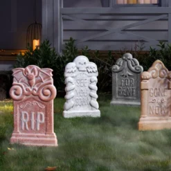 4pk 16.73" Tombstones Halloween Decorative Prop Brick Toned - Hyde And EEK! Boutique™