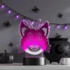 Lit Acrylic Cat Figurine - Hyde And EEK! Boutique™ Neon Purple