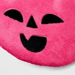Pumpkin Shaped Faux Shearling Halloween Throw Pillow Pink - Hyde And EEK! Boutique™: Indoor Oval Cushion, Recycled Polyester Fill -Halloween Supplies Store GUEST a159d97d e333 41c2 a5ee fc8da182d79b